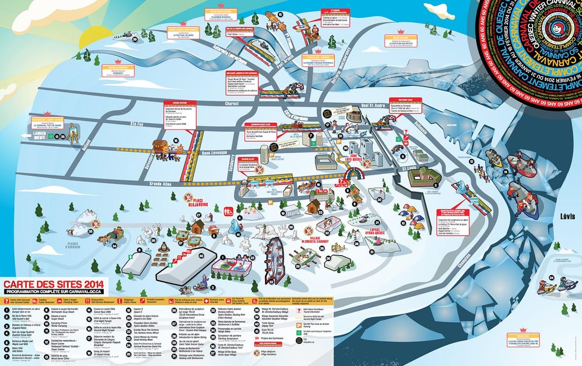 Mapa de carnaval de Quebec
