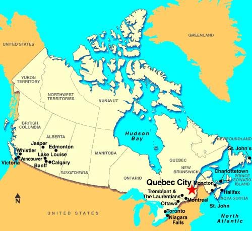 Mapa de la Ciutat de Quebec a
