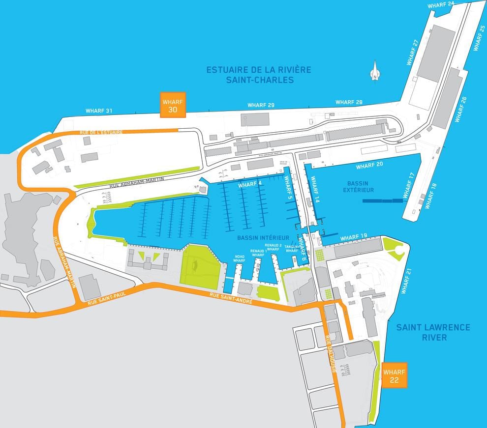 creuer terminal de la Ciutat de Quebec mapa