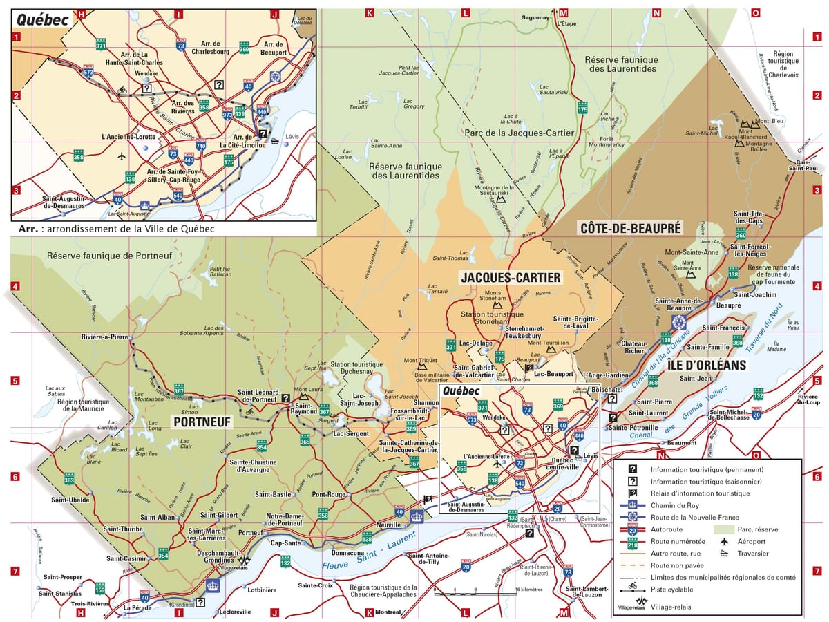 Mapa del Quebec centre de la ciutat