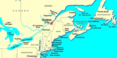 De la Ciutat de Quebec mapa de canadà