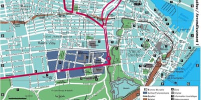 Mapa del carrer vell de la Ciutat de Quebec