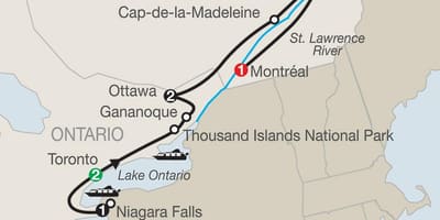 Mapa del Quebec de canadà, amb les ciutats