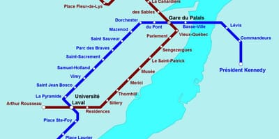De la Ciutat de Quebec metro mapa