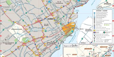 Mapa de la Ciutat de Quebec zona